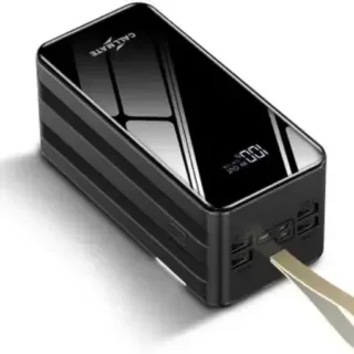 Callmate 80000 mAh 15 W Power Bank  (Black, Lithium Polymer, Fast Charging for Mobile)