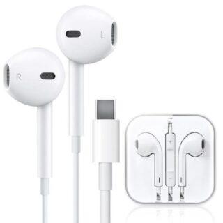 USB C Earphones with Mic and With Volume Control.