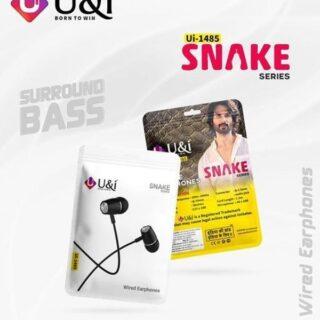 U&i Superb Bass Earphones - Snake Series Wired Headset
