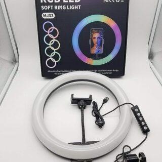 18 Inch RGB LED Ring Light With 16 Colour Modes Adjustable Dimmable Lighting