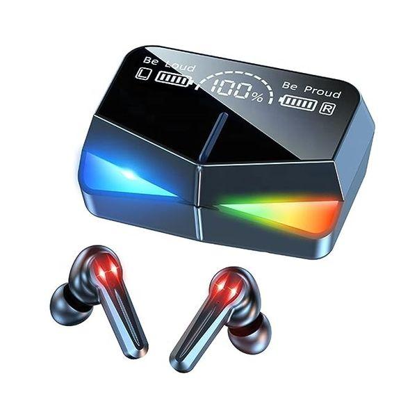 M28 TWS Wireless Earphones Low Latency, M28 Gaming Earbuds with RGB Light