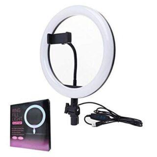 Ring Lights 10" Portable LED Selfie Lights (26cm) for Camera, Phone, TIK Tok, YouTube Video Shooting. Makeup Ring Light Foldable and Lightweight. 3 Color Modes LED Light