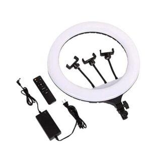 18 Inch Selfie Ring Light LED Studio Photoshoot Flash Light Dimmable Shooting Light with Mobile Phone Holder for Makeup/YouTube Videos Camera Photography Insta Reels Live Streaming