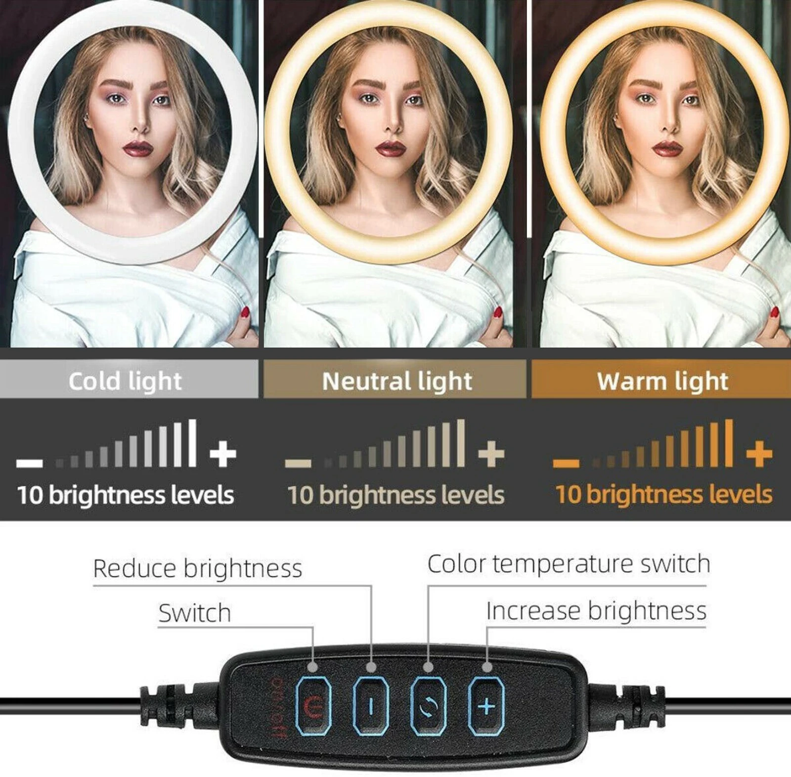 18 Inch Selfie Ring Light โ Ultimate LED Studio Photoshoot Lighting with Phone Holder for YouTube, Makeup & Live Streaming 4 18 Inch Selfie Ring Light โ Ultimate LED Studio Photoshoot Lighting with Phone Holder for YouTube, Makeup & Live Streaming - Image 4