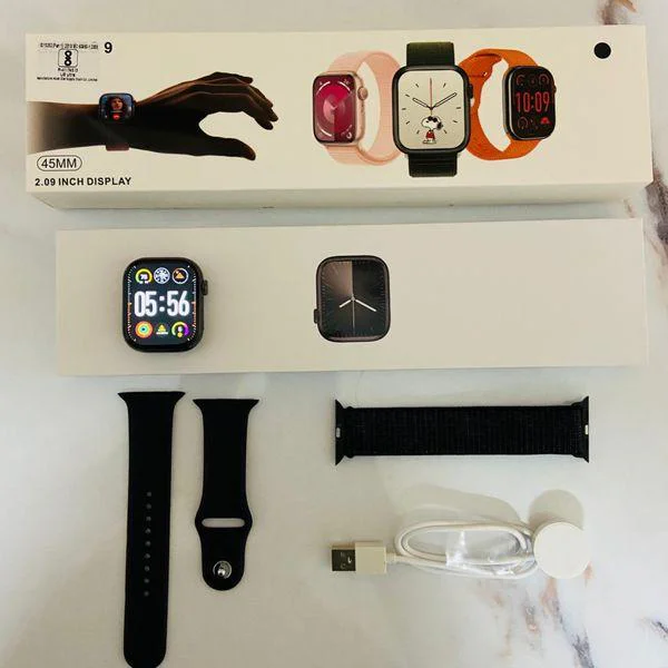 Series 9 Curve Display Smart Watch With Apple Logo Premium Quality - Image 3