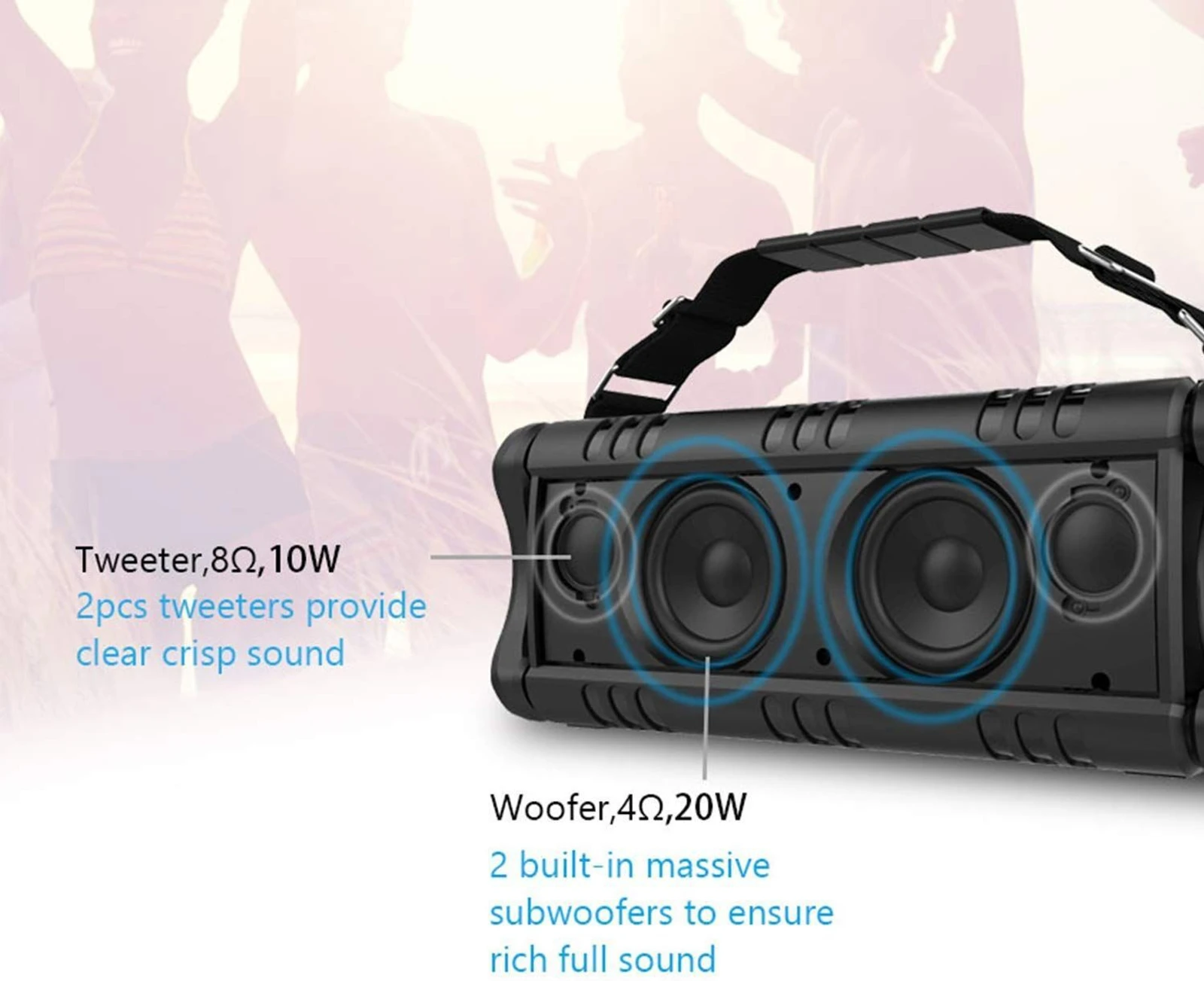 boAt Stone 1401 30W Bluetooth Speaker – Ultimate Party Speaker | IPX5, 7H Playtime & TWS Feature - Image 5