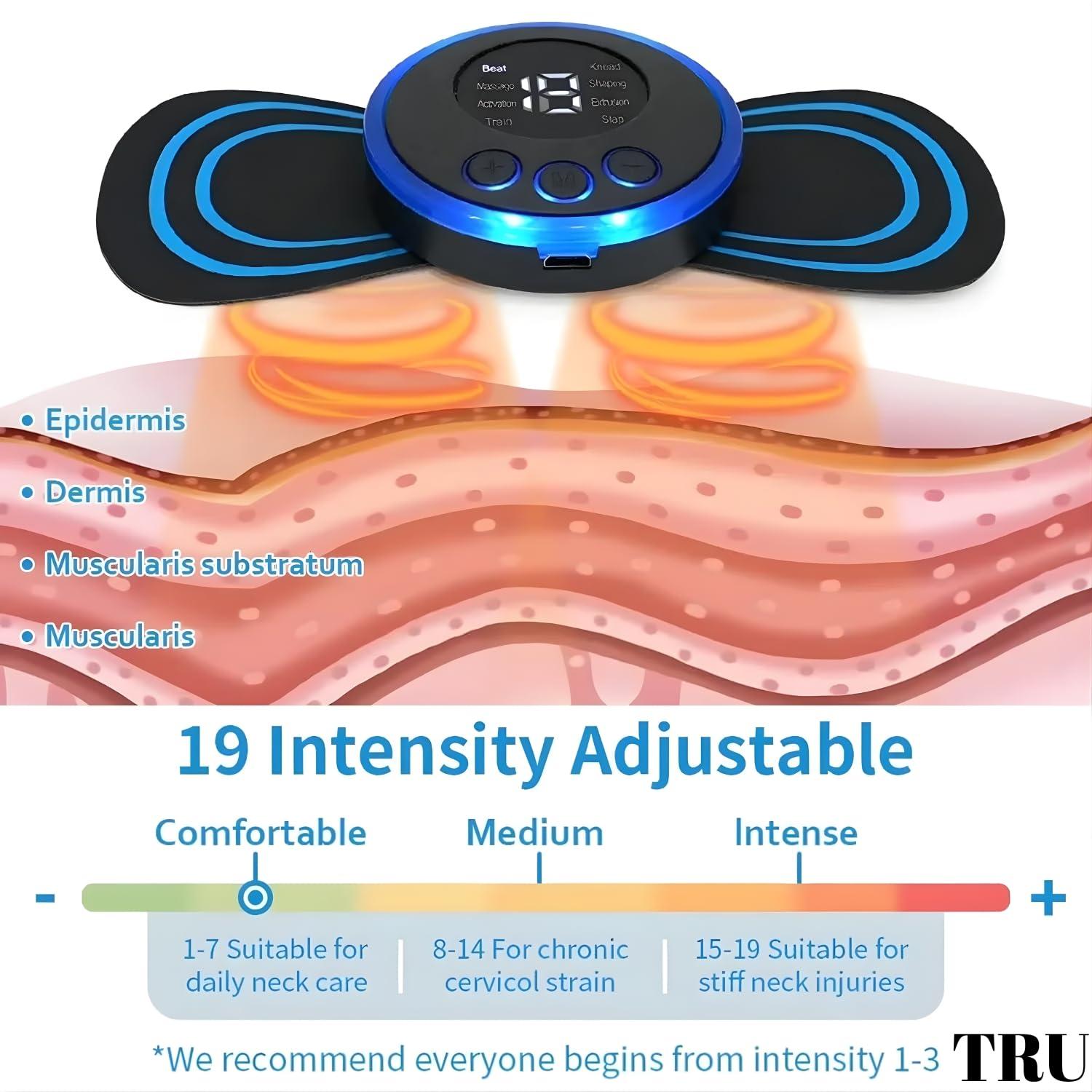 Butterfly Body Massager Machine for Pain Relief, Wireless Massager 8 Mode & 19 Strength Level EMS Mini Massager - Image 5