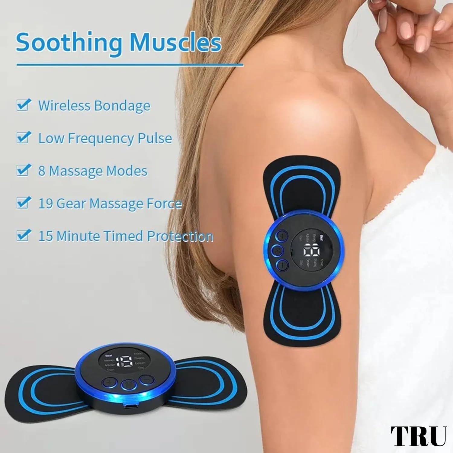 Butterfly Body Massager Machine for Pain Relief, Wireless Massager 8 Mode & 19 Strength Level EMS Mini Massager - Image 6
