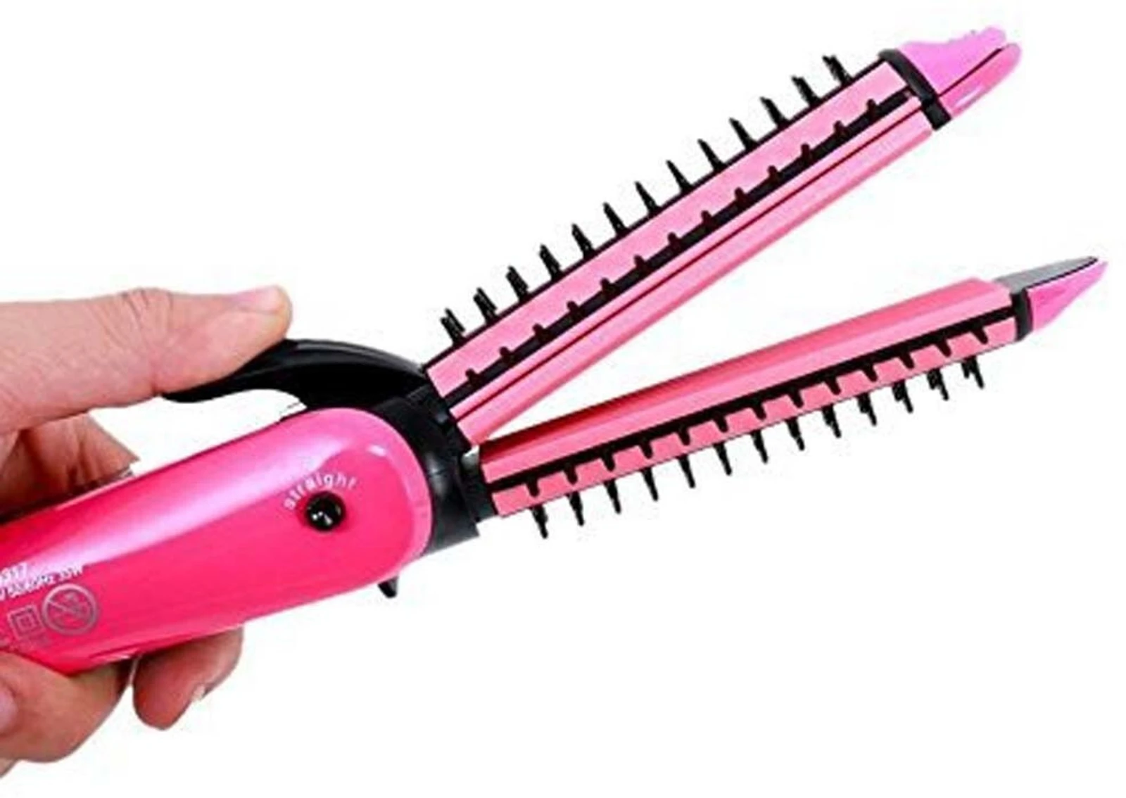 Hair Straightener, Hair Curler & Hair Crimper NHC8890 3 IN 1 Professional Hair Straightener Crimper Roller For Women H01 - Image 4