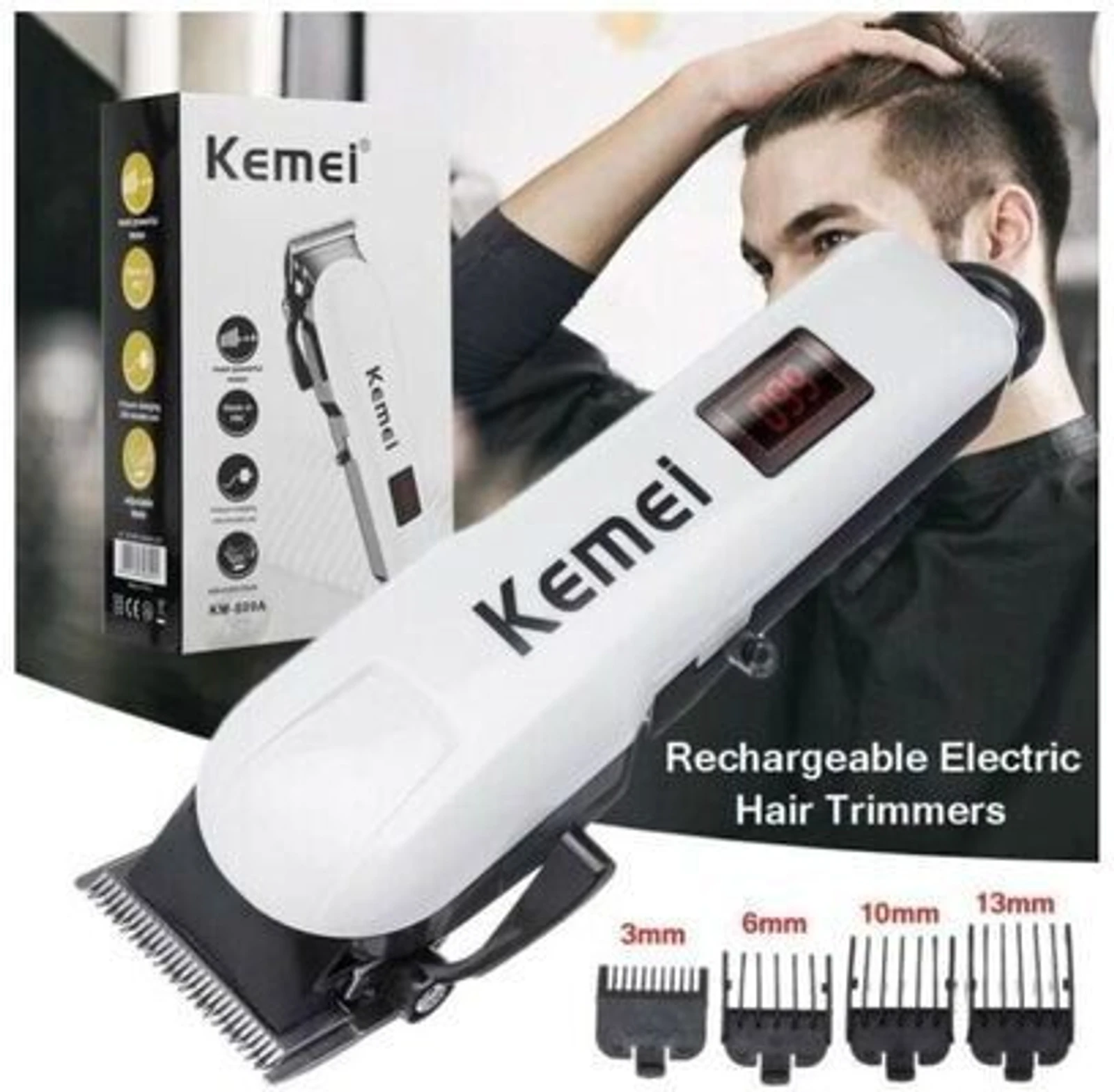 Kemei Professional Hair Trimmer 240 min Runtime 4 Length Settings - Image 6