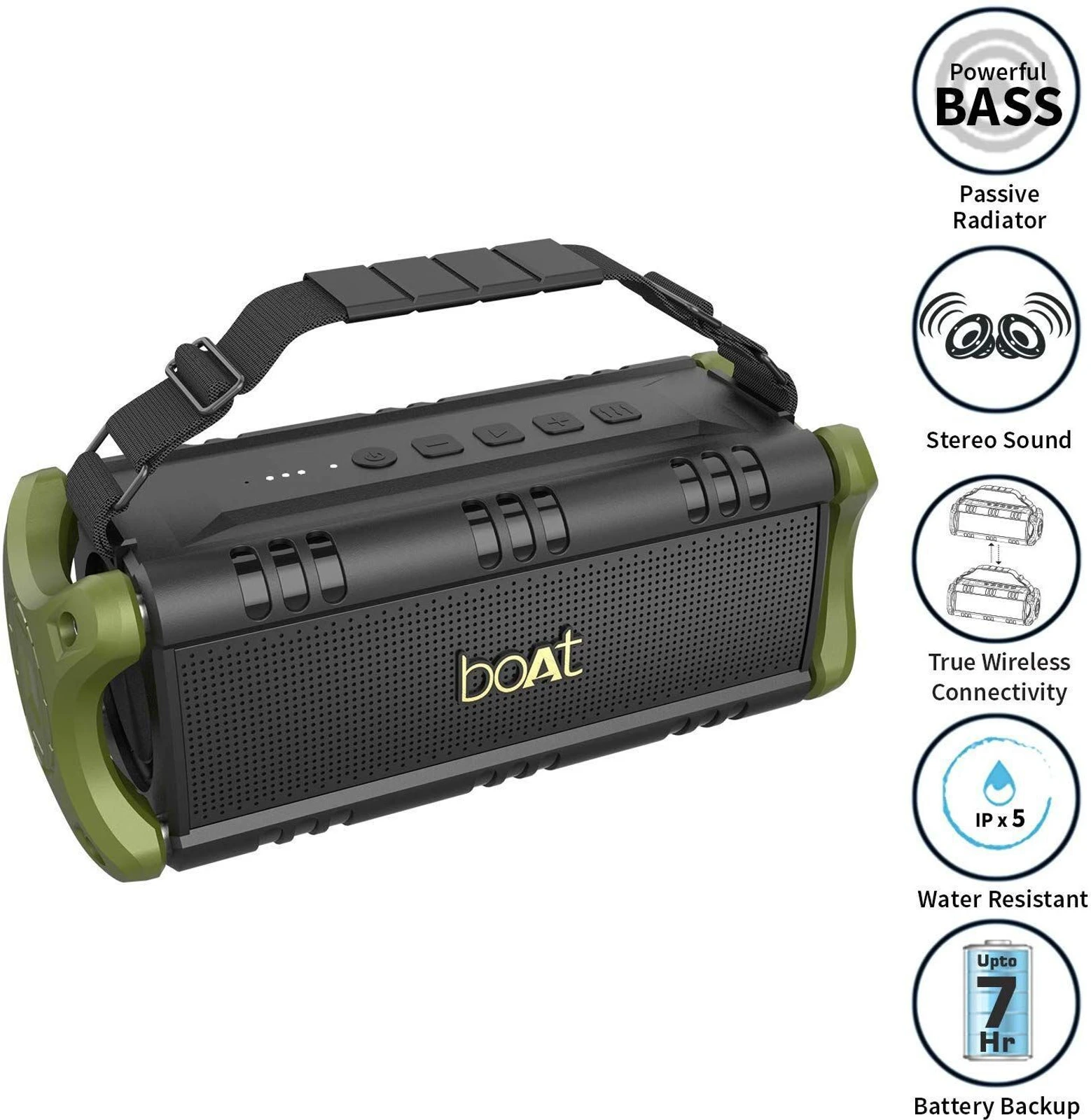 boAt Stone 1401 30W Bluetooth Speaker – Ultimate Party Speaker | IPX5, 7H Playtime & TWS Feature - Image 6