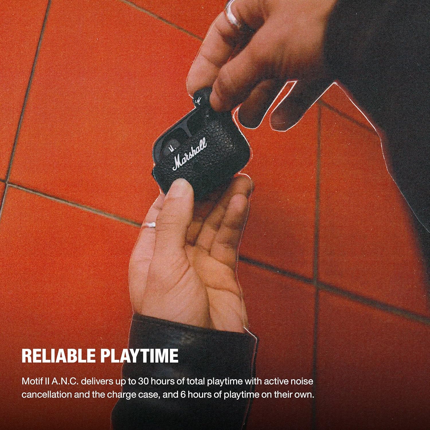 Marshall Motif II ANC - True Wireless Active Noise Cancelling Bluetooth Headphones, Earbuds, 30 Hours Playtime (Imported) - Image 4