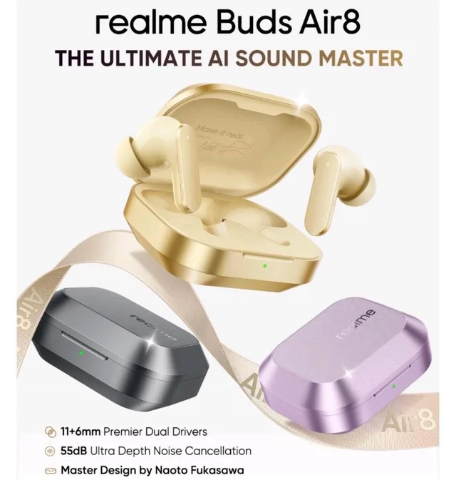 realme buds air 8 – ai powered tws with 55db anc, lhdc 5.0 & 58h battery