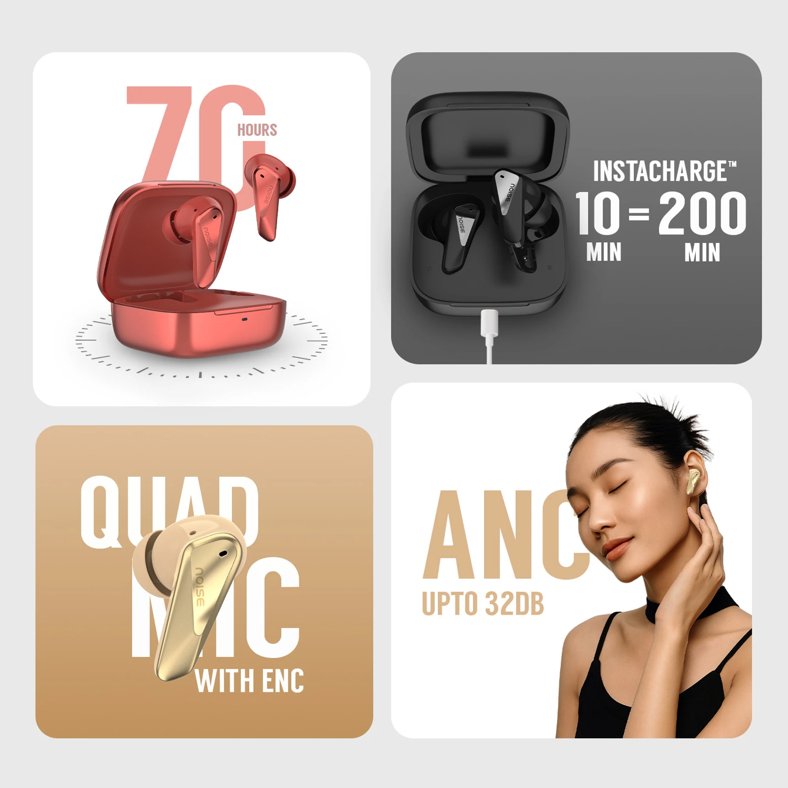 noise buds n2 pro – 70h playtime, 32db anc & bluetooth v6.0 (imported)