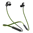 Black and green Bluetooth neckband earphones